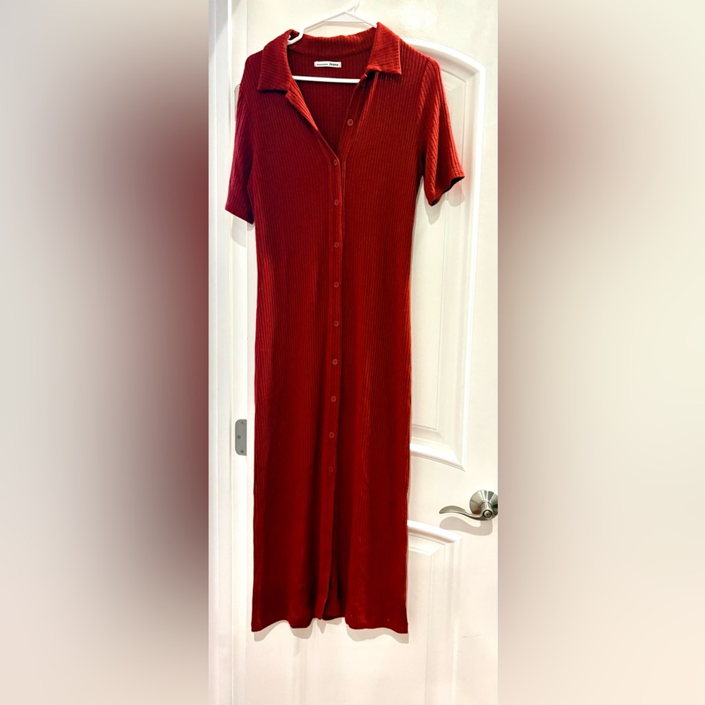 Reformation button down Midi Dress